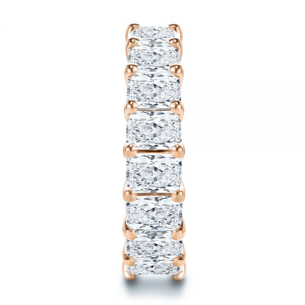 14k Rose Gold 14k Rose Gold Radiant Diamond Eternity Band - Side View -  107631