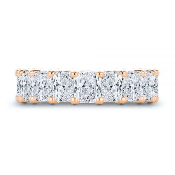 18k Rose Gold 18k Rose Gold Radiant Diamond Eternity Band - Top View -  107631