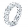 14k White Gold Radiant Diamond Eternity Band - Three-Quarter View -  107631 - Thumbnail