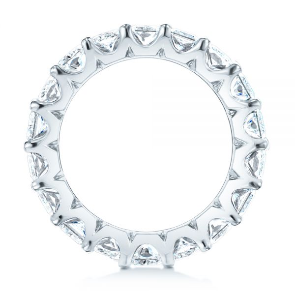 14k White Gold Radiant Diamond Eternity Band - Front View -  107631