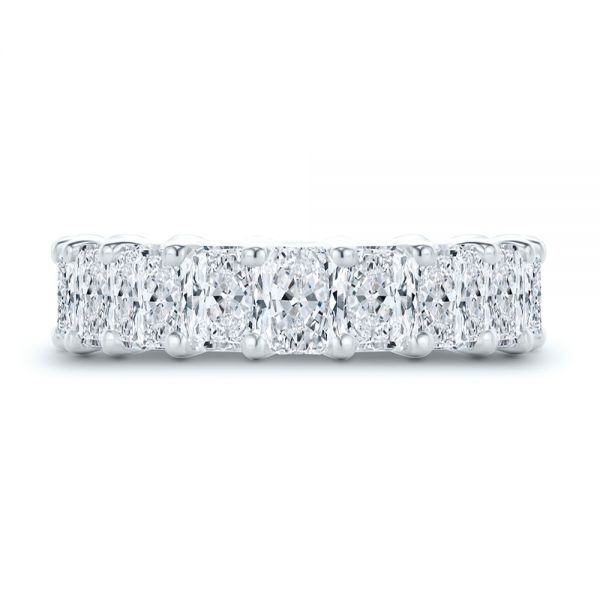 18k White Gold 18k White Gold Radiant Diamond Eternity Band - Top View -  107631