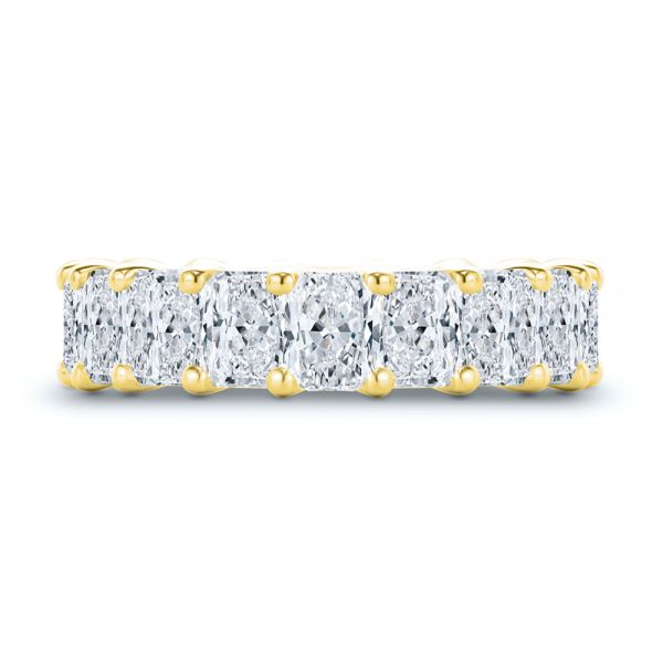 14k Yellow Gold 14k Yellow Gold Radiant Diamond Eternity Band - Top View -  107631