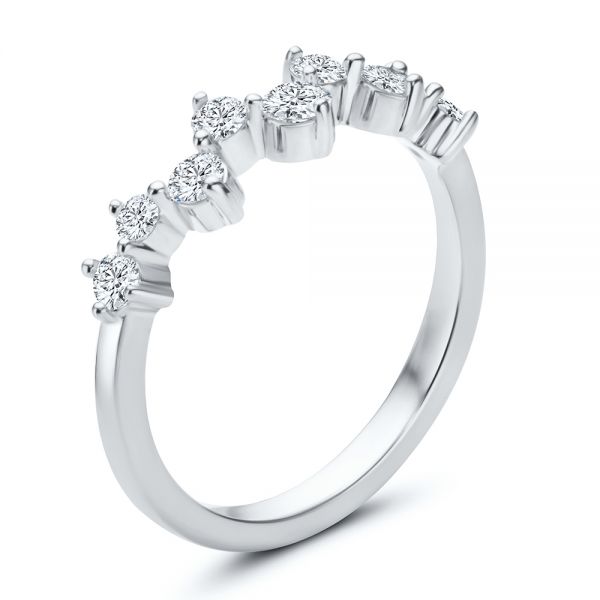 Staggered Diamond Wedding Band - Image