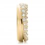 18k Yellow Gold 18k Yellow Gold Women's Pave Diamond Wedding Band - Side View -  100838 - Thumbnail