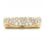 18k Yellow Gold 18k Yellow Gold Women's Pave Diamond Wedding Band - Top View -  100838 - Thumbnail