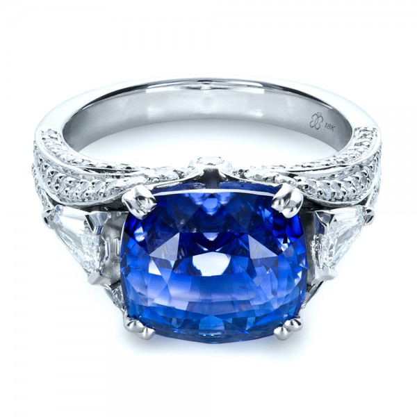 Blue Sapphire and Diamond Ring 1273 Bellevue Seattle Joseph Jewelry