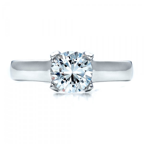 Contemporary Engagement Ring with Bright Cut Set Diamonds #1468 ...