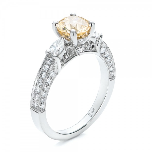 Custom Champagne Diamond Engagement Ring #100926 Bellevue Seattle ...