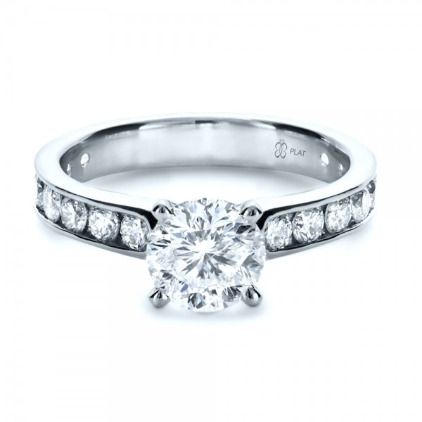 Custom Channel Set Diamond Engagement Ring