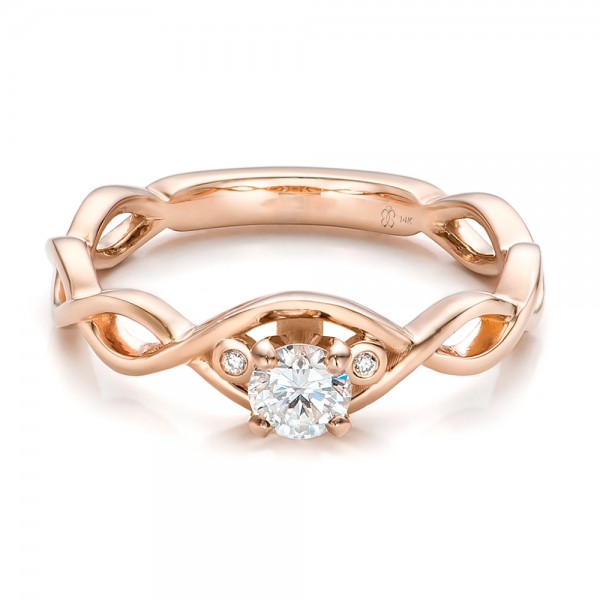 Custom Rose Gold and Diamond Engagement Ring | Bellevue Seattle Joseph ...