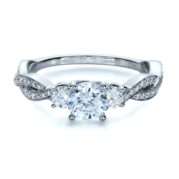 Custom Three Stone Diamond Engagement Ring | Bellevue Seattle Joseph