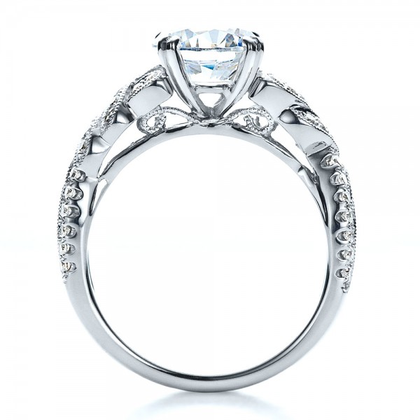 Diamond Split Shank Engagement Ring with Matching Wedding #1455 ...