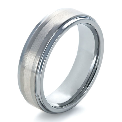 Men's Tungsten and Platinum Ring #1334 Bellevue Seattle Joseph Jewelry