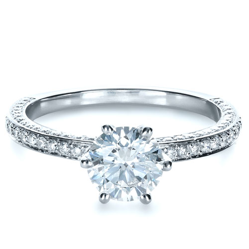 Six Prong Diamond Engagement Ring | Bellevue Seattle Joseph Jewelry