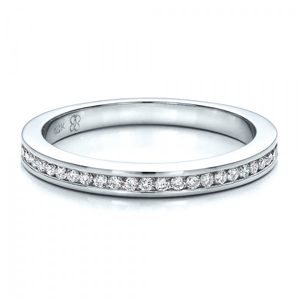 Womens Wedding Band Sets Women's channel set wedding